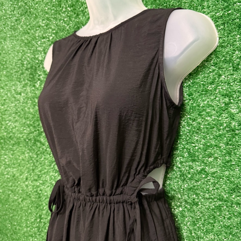 Gap Side Tie Cutout Black Sleeveless Dress Boho Chic Summer Casual XXS - Picture 2 of 14